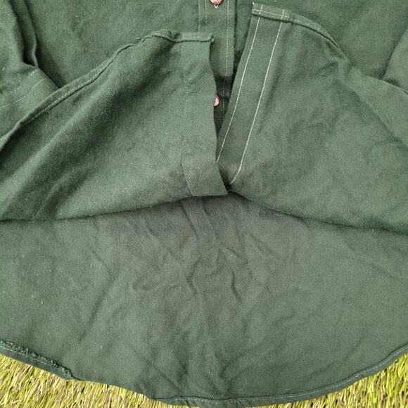 Vintage 90s Northwest-Territory Flannel Button Shirt XL 26x30 Green - Picture 10 of 12